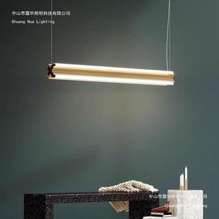 新款 极简设计师餐厅X形一字长条吊灯北欧创意高端餐桌吧台马扎灯