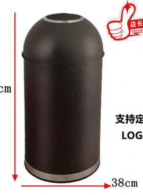 VHM7港式不锈钢垃圾桶大堂大垃圾筒商场酒店果皮桶摇盖翻盖户外垃