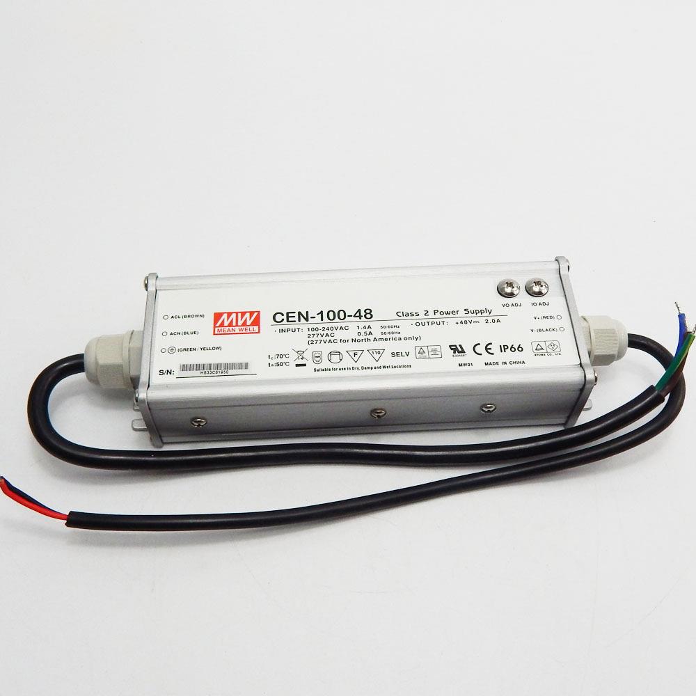 现货明纬CEN-60-48单组输出开关电源60W/48V/1.25APFC防水LED照明
