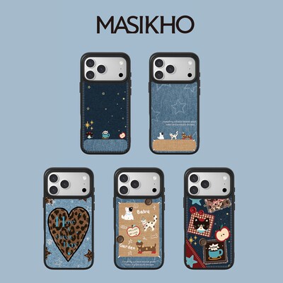 专属冬季镭射牛仔苹果手机壳17/16/15磁吸充电经典磨砂超薄13/12可装支架秋冬女生原创高级感官方品质保护TPU