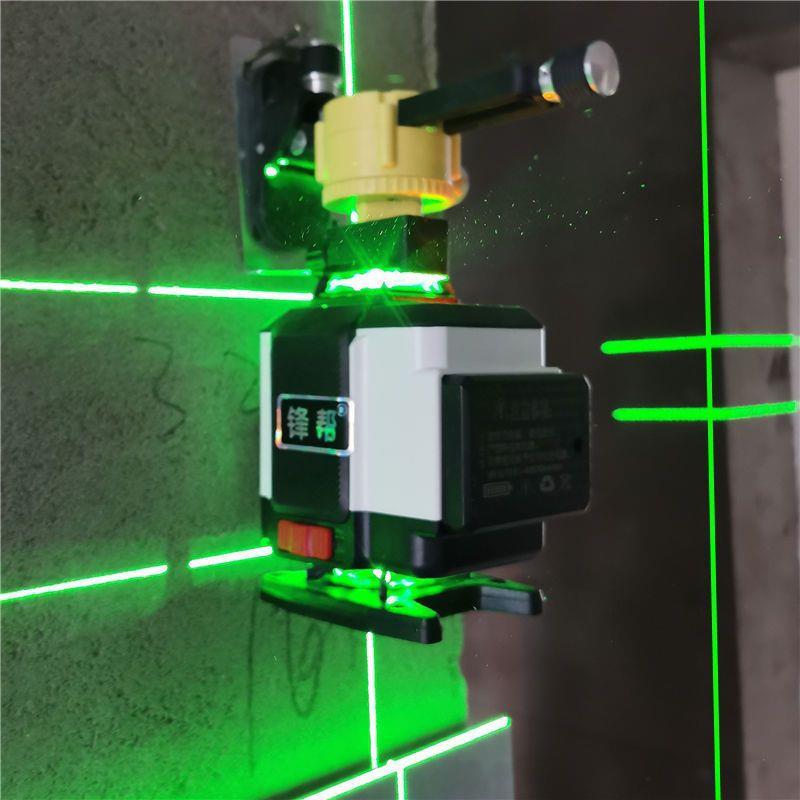 锋帮墙地一体机自动打线12线水平仪绿光贴墙仪高精度强光贴垒德株