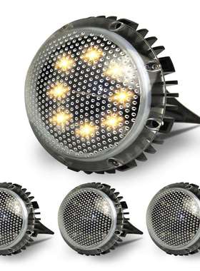 LED太阳能路灯的景观地面花园车道室外圆盘灯（4个装）