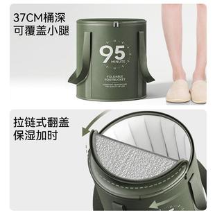 直销可折叠泡脚袋家用深桶过小腿过膝恒温泡脚桶便携式 新款 学生宿