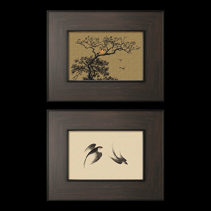 实木挂画2024新款法式复古客厅装饰画玄关画餐厅卧室床头主卧茶室