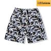 cool and refreshing personality comfortable shorts Five point pants summer leisure time Easy Big pants washing outdoors decorative pattern fashion