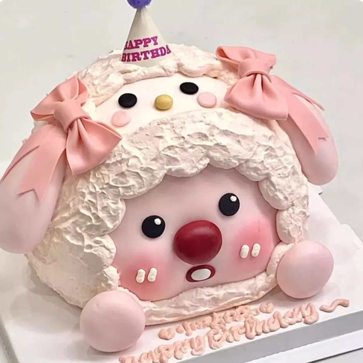 labubu嘟嘟脸巧克力蛋糕装饰