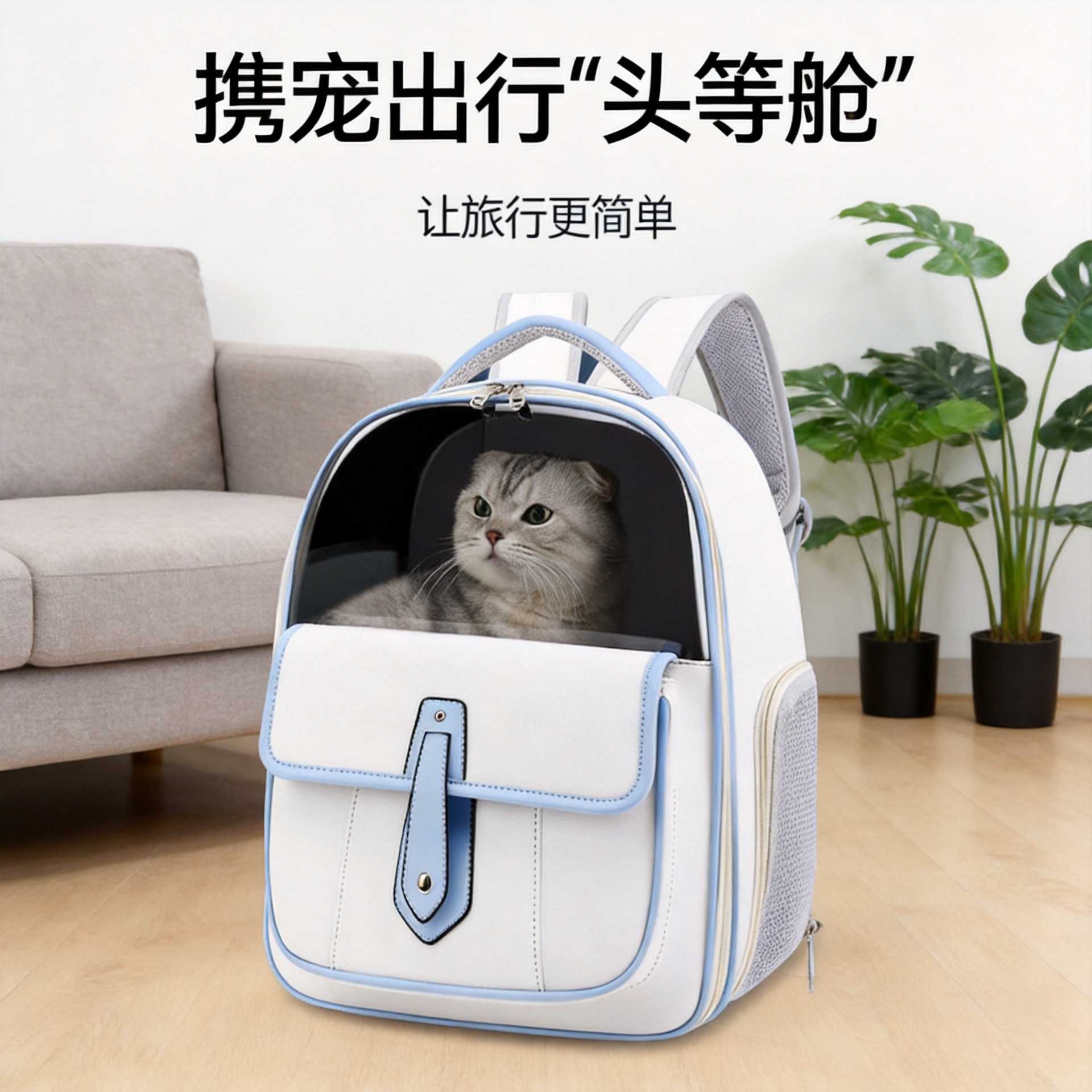 宠物外出包折叠牛津布猫包外出大