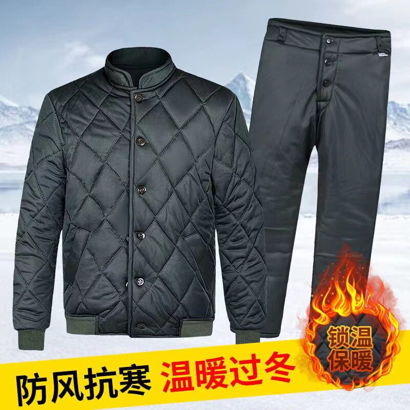 劳保棉袄棉裤男棉衣加厚