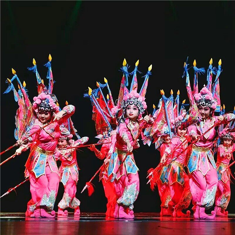 第九届小荷风采刀马旦舞蹈少儿戏曲演出服京豫剧花木兰戏曲表演服