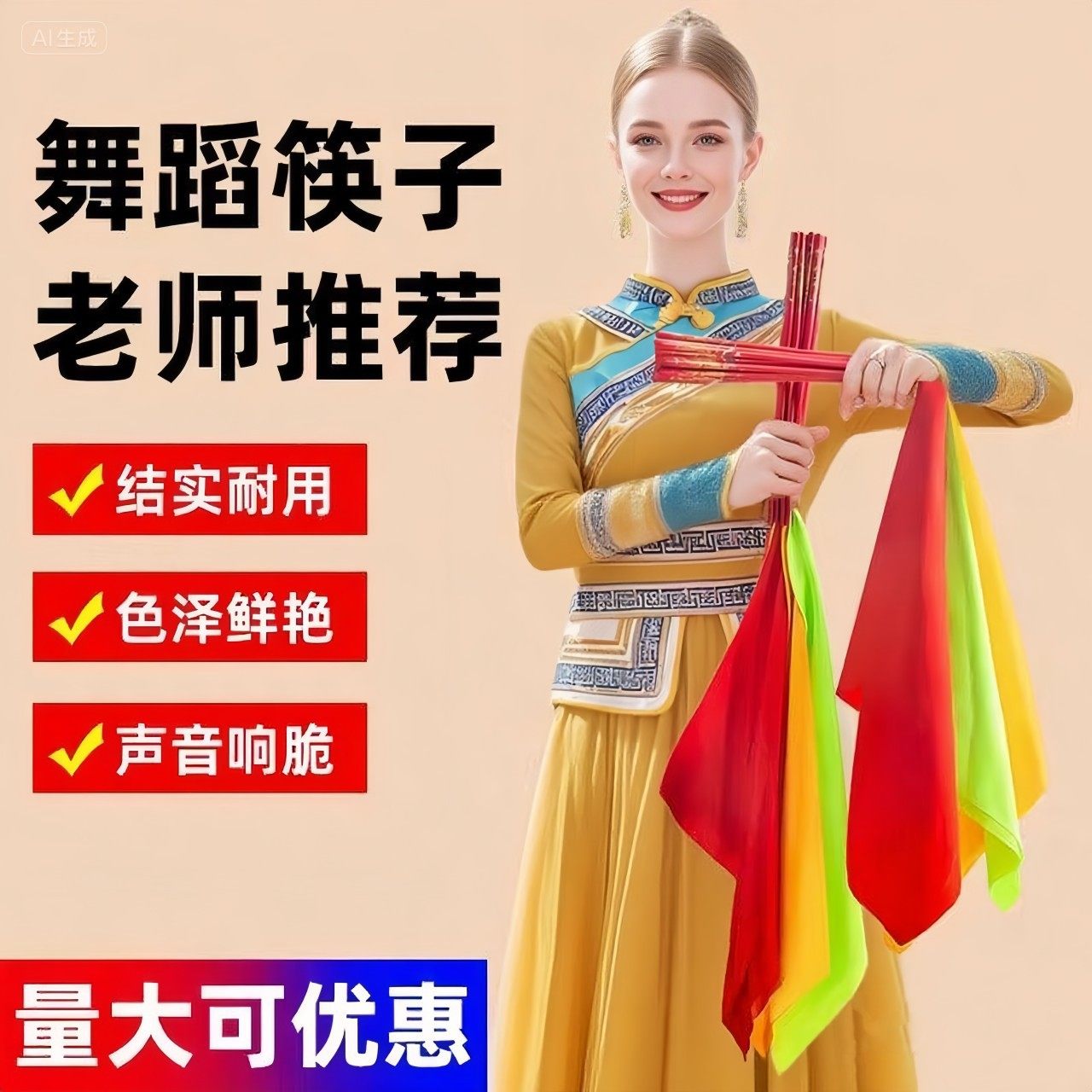 蒙古舞蹈筷子十级道具儿童成人舞蹈艺考专用广场舞筷子操跳舞配饰,运动/瑜伽/健身/球迷用品,更多舞蹈配饰,淘宝优惠券,粉丝福利购,淘宝优惠卷