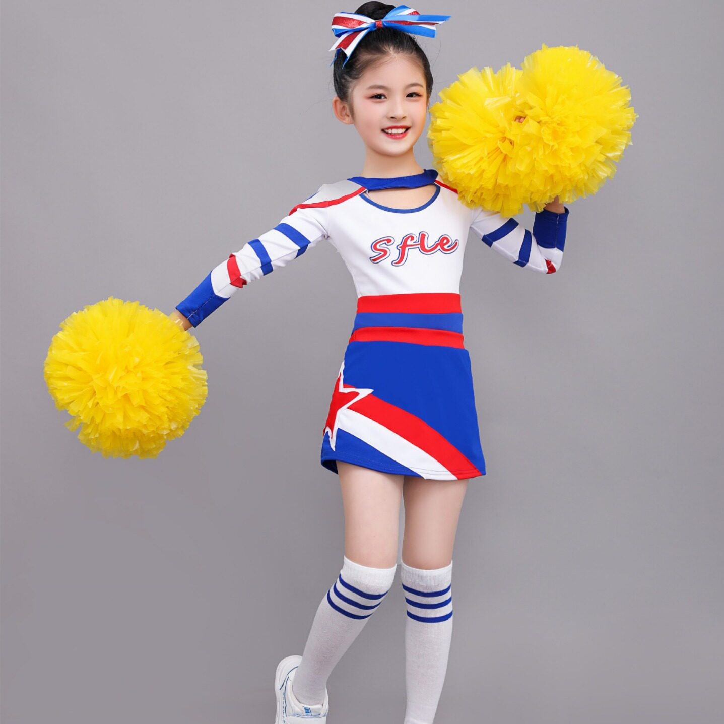新款儿童啦啦操演出服装中小学生
