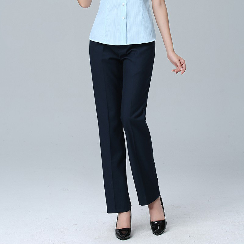 邮政工作服制服女春秋冬长裤湖蓝西裤储蓄正装裤子职业装女裤