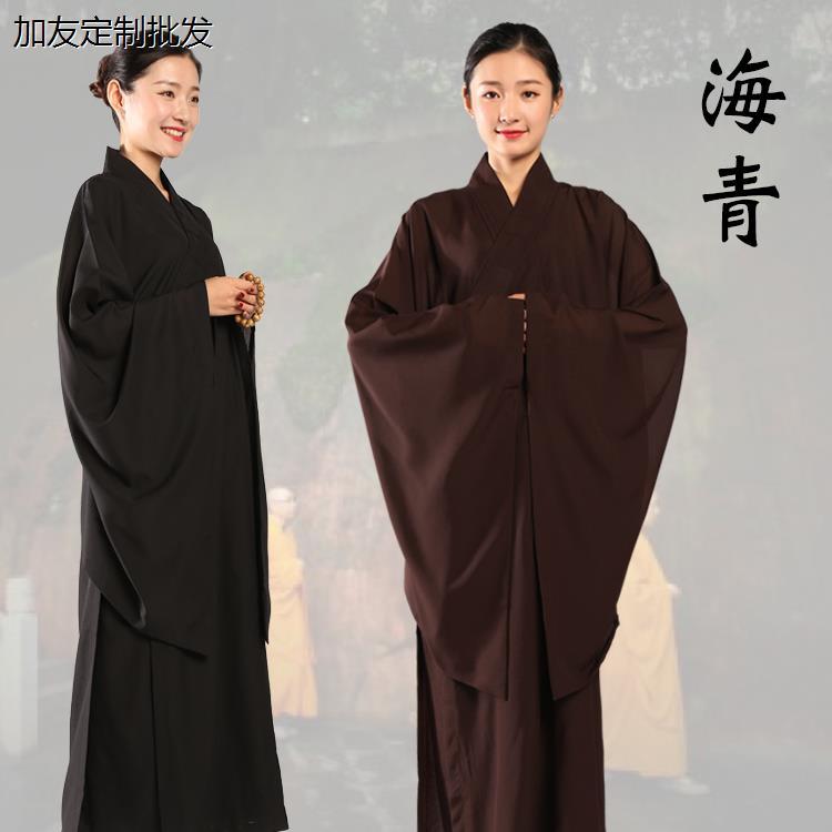 高档海青居士服女款僧衣