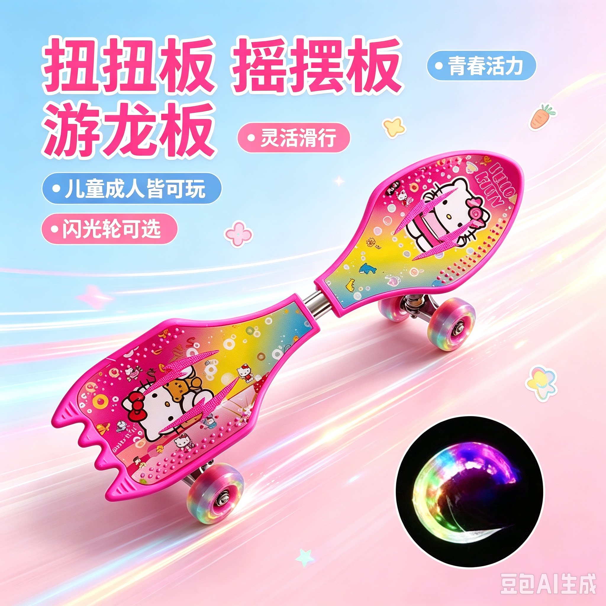 儿童2轮游龙板滑板车初学者