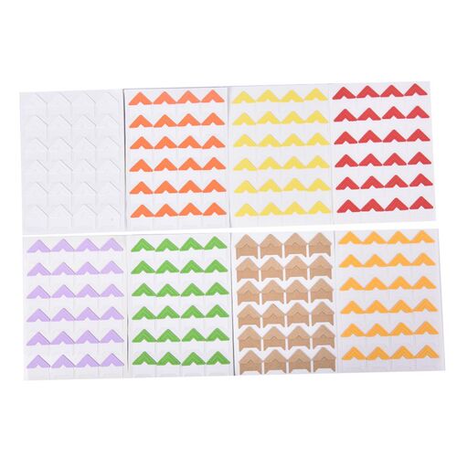 极速new 120PCS/(5 sheets) Vintage Corner Kraft PapVer Sticke