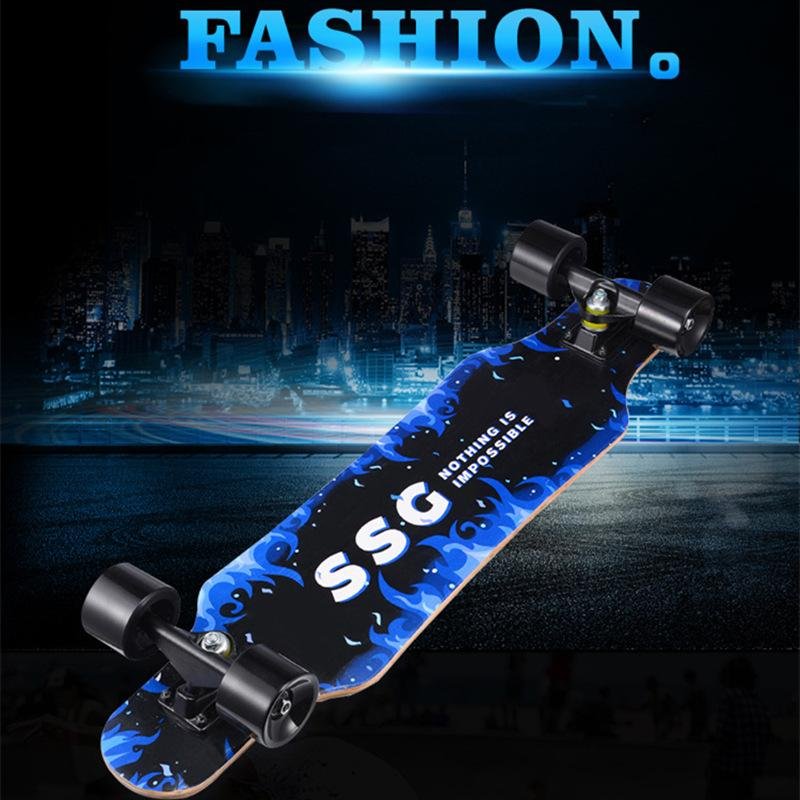 极速长板滑板初学者四轮青少年儿童公路舞成人P刷街车女生男女生