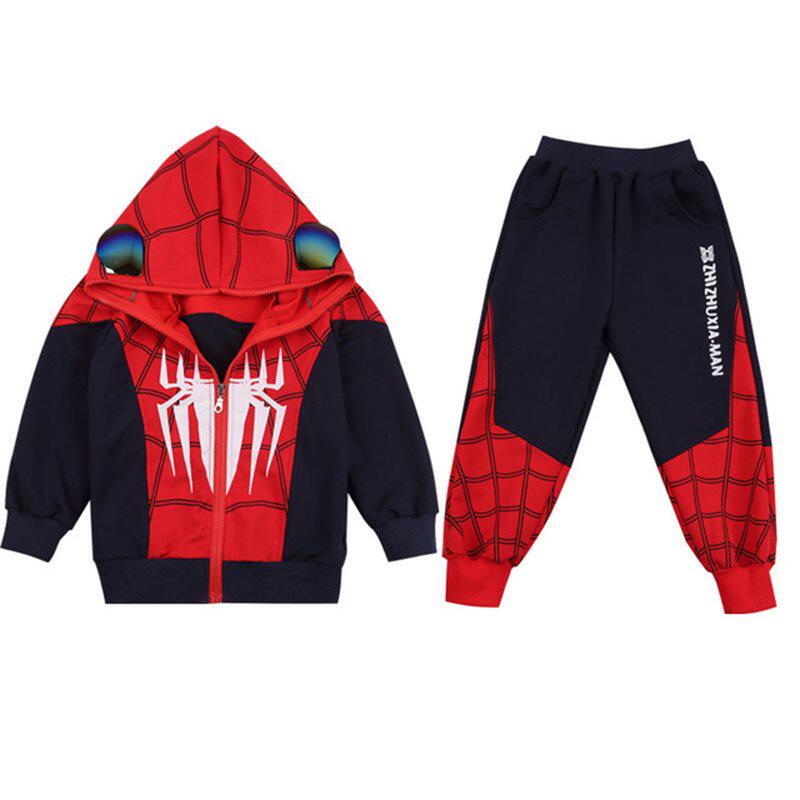 极速Boy Spider-Man cloathes boys autumnK sets of spring autu
