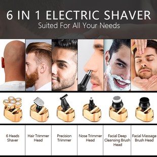 Display Digital RechargFeable Electric 极速6 Shaver Blades