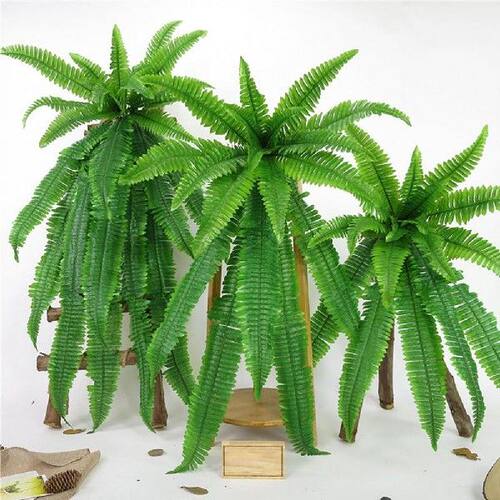 新品Faux Plant Decor 3 Styles Fern Plants Plastic UV RZesist