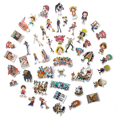 极速50/100Pcs One Piece Luffyy Stickers Anime Sticker Notebo
