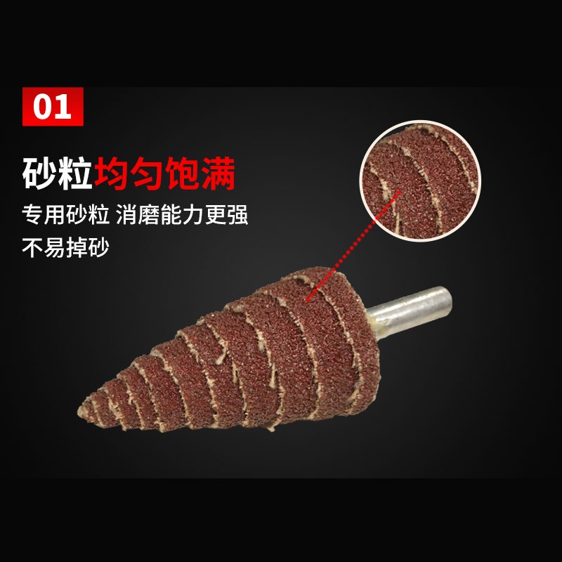 极速6mm带柄千叶轮 砂布砂纸打磨头 金属木材抛R光轮 圆柱千页轮