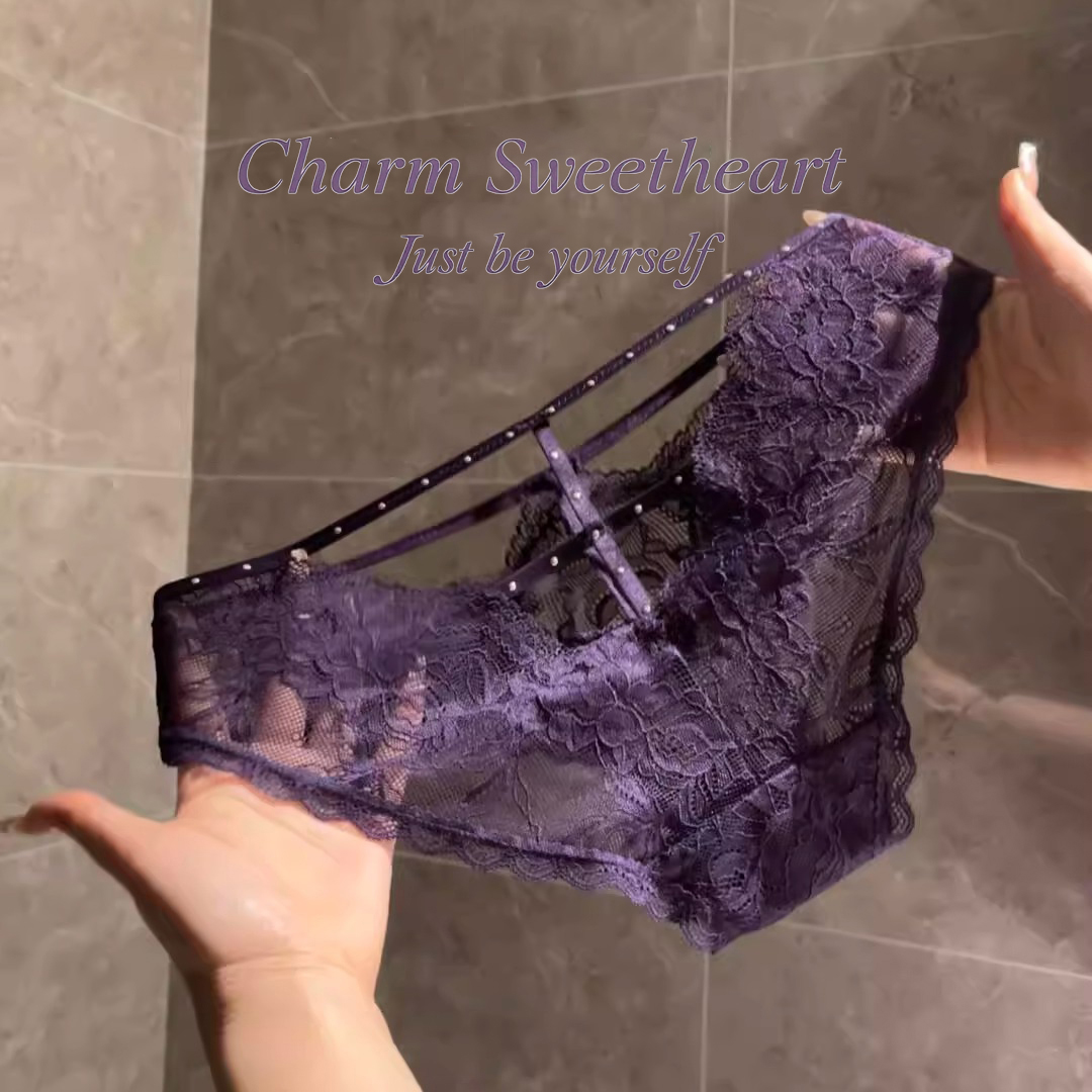 【蕾丝内裤】轻奢高级感镂空铆钉