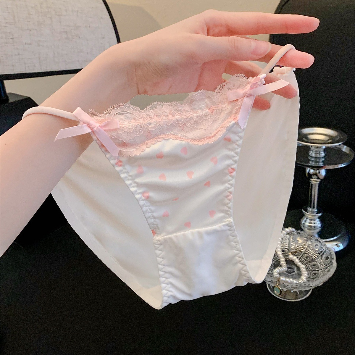 【蕾丝内裤】温柔缎面甜美性感