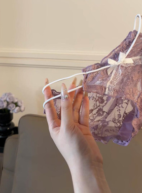 娇柔微醺！温柔纯欲网纱性感蕾丝内裤~甜美日系软妹是人间绝绝紫~