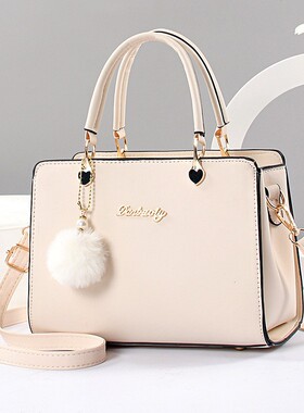 包包女包2024新款潮时尚大气斜跨单肩包女手提包袋中年妈妈款红色