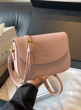 高级感小包包女2024新款潮时尚小众单肩斜挎包洋气百搭质感小方包