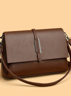 高级感女式包包2024新款大容量软皮休闲时尚单肩包斜跨包小方包女