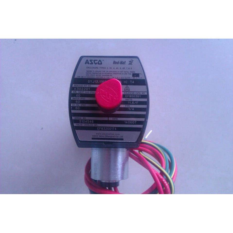美国ASCO电磁阀EF8320G174电压DC24V,原装正品，货期8-10周。