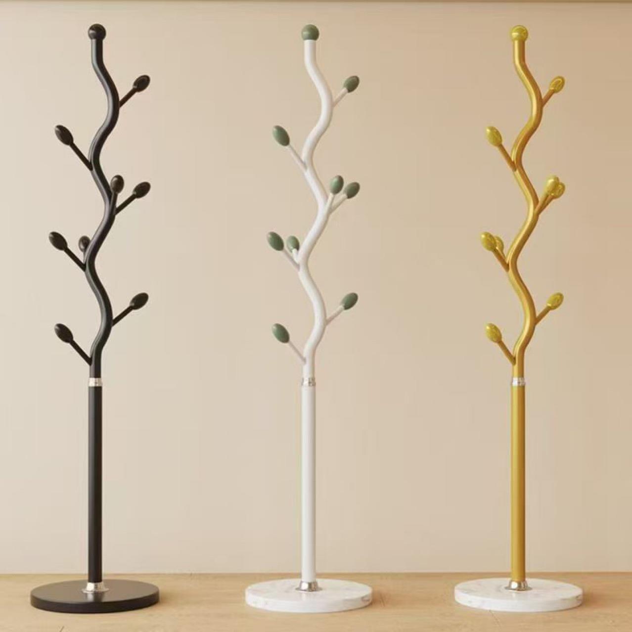 可移动客厅单杆挂衣架落地卧室床边岩板衣帽架树杈挂包衣柜收纳