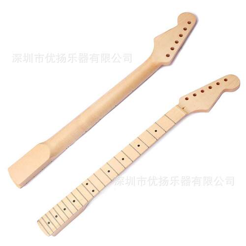 琴颈22品枫木指板电吉他琴颈柄forFenderSTStrat不带背中线
