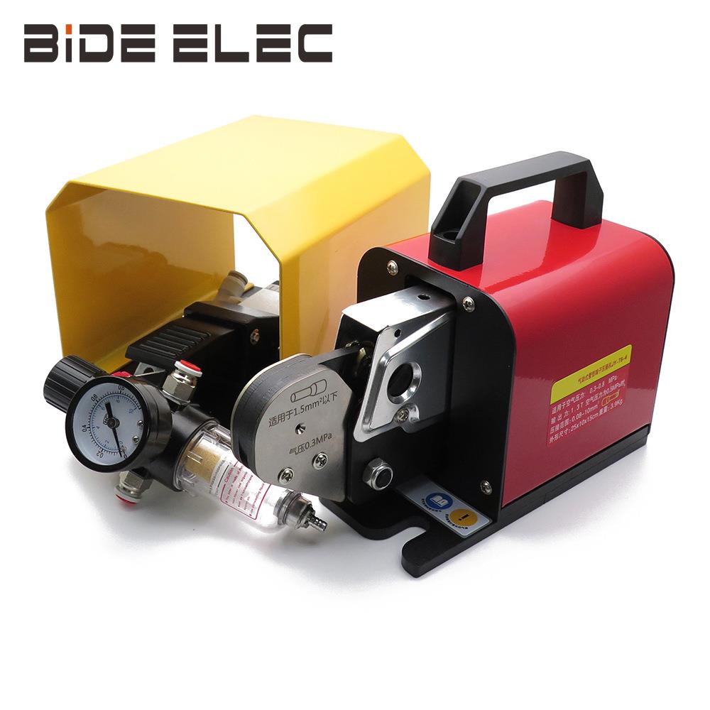 YJ-T6-4气动式欧式管形端子压后四边正方形专用压线机0.08-10平方