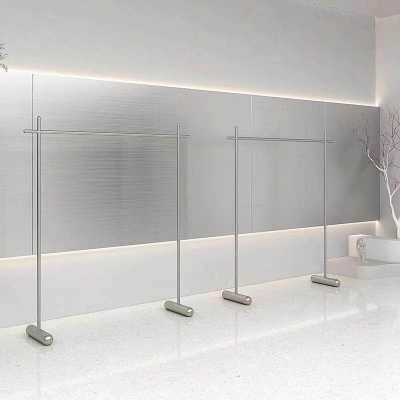 服装店展示架挂衣架网红陈列装饰道具女装中岛落地式不锈钢货架子
