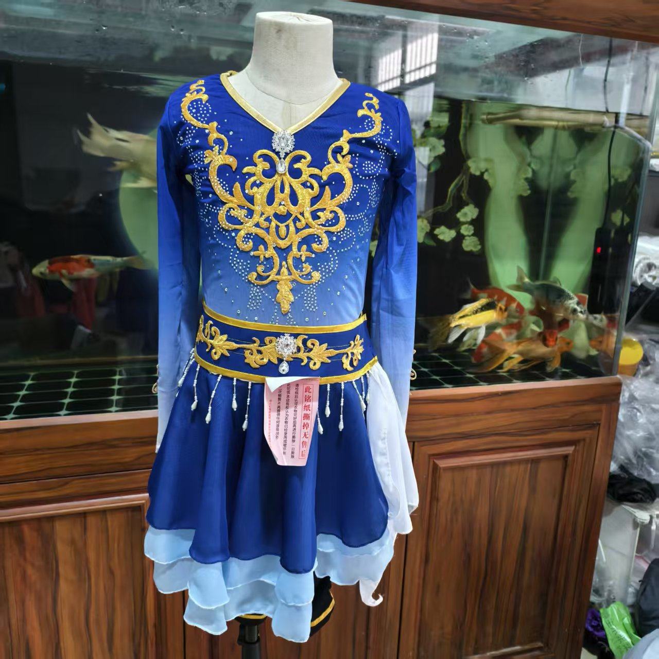 儿童新疆舞蹈服克孜力古丽舞蹈铃铛舞民族舞新娃哈哈维族演出服装