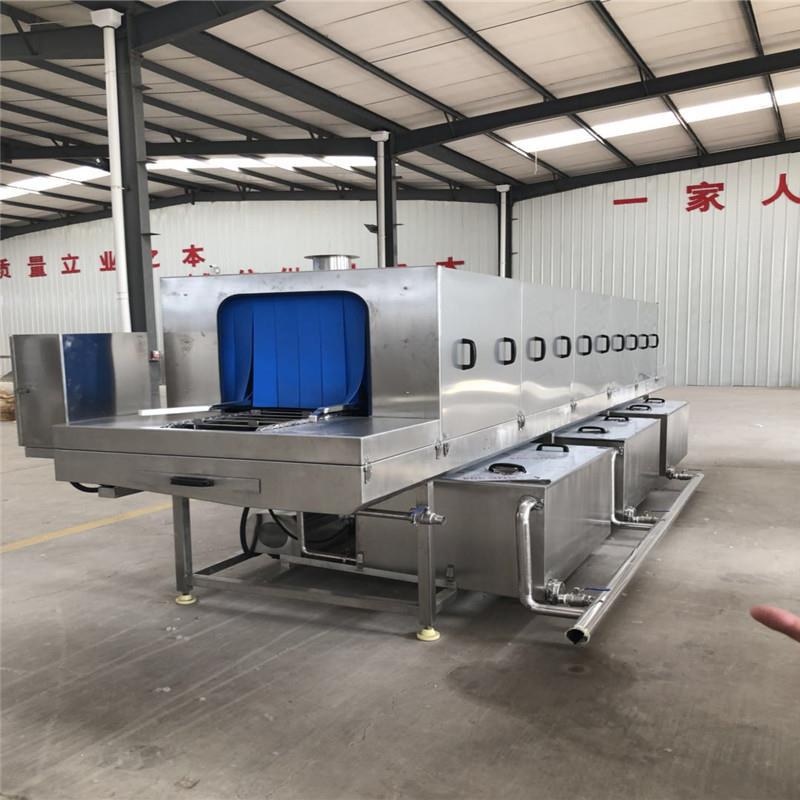 周转筐清洗漂洗设备食品盘子去油污清洗机食堂餐盘洗筐机