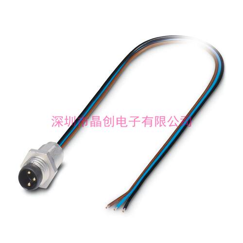 新品1500334型号SACC-E-M 8MS-3CON-M8/0,5- S设备连接器 板前安