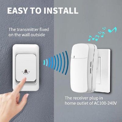 极速Outdoor Wireless Doorbell USB InteIrface Home Remote Con