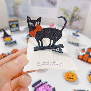 Cute Big Eye 极速Halloweehn Pumpkin Funny Clip Ghost Hairpin