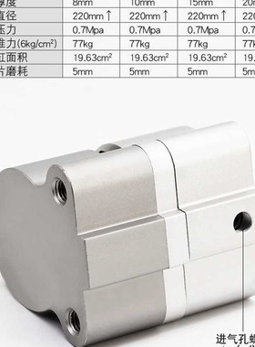 极速气动煞车气缸业数控机车q牀抱闸空DBF-L8/10/15/20工压蝶式制