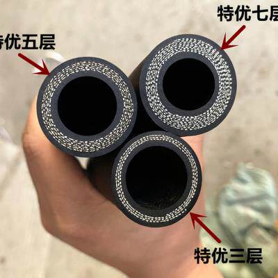 极速爆品耐高温高压夹布黑色耐压蒸汽光面K橡胶管黑胶管喷砂管胶