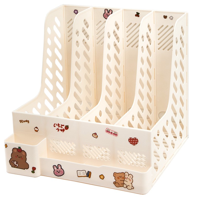 极速insc风儿童课桌书立架办公桌面放书本收纳盒书桌书挡创意diy