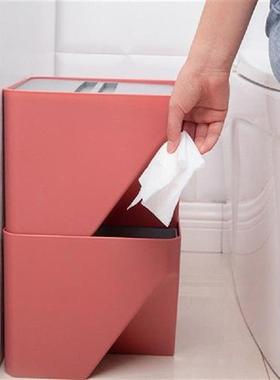 极速1Pc Stackable Kitchen Trash Can Recycle Bin STorting Tra