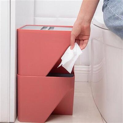极速1Pc Stackable Kitchen Trash Can Recycle Bin STorting Tra
