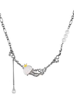 极速Niche design sense ssweet wind high fashion necklace fem