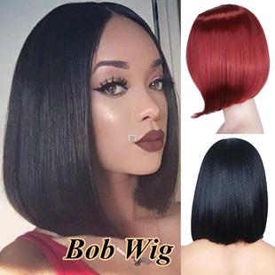 极速Novel Short Human Hair Wigs Bob HHuman Hair Wig Full And