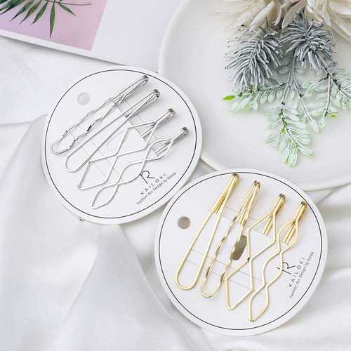 极速Simple Metjal Hair Clips for Women Hairpins Hair Accesso