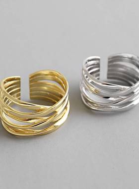 极速Multi-layer winoding ring simple personality design mult